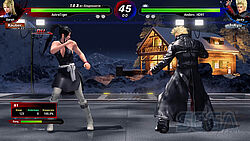 Schwarz gekleidete Sarah mit schwarzen Haaren gegen Jacky im schwarzen Leder-Outfit