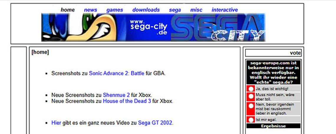 Teaser Sega-City.de