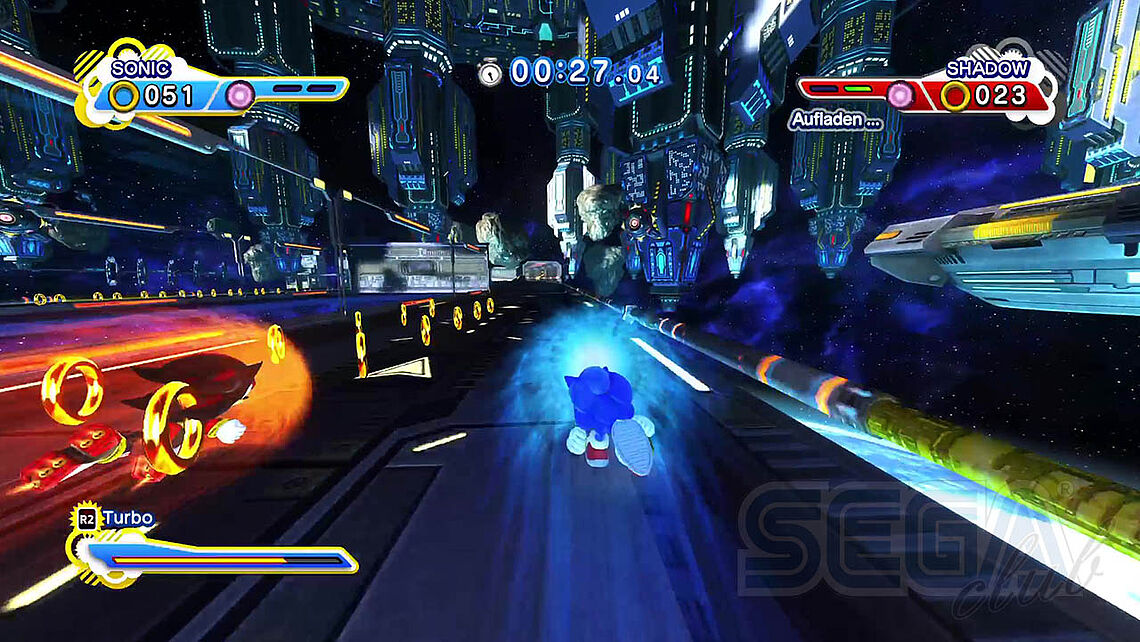 Sonic und Shadow treffen in einem Rennen aufeinander: Ringe sammeln und Orbs für neue Kräfte