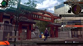 Raidou vor einem japanischen Tempel