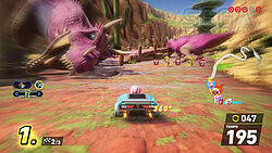 Amy rast durch die Dino-Welt, riesige Saurier zeigen Zähne