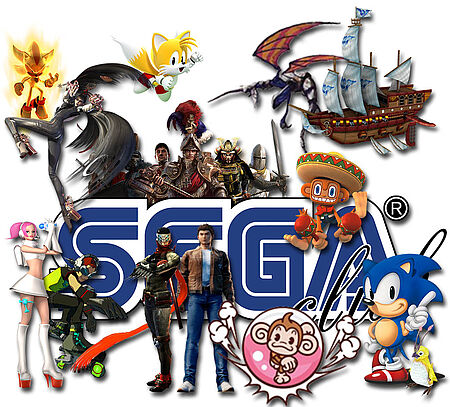 SEGA-Club mit vielen SEGA Charakteren