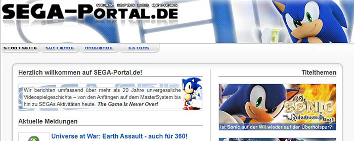 Teaser SEGA-Portal.de