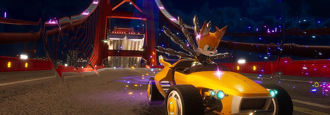 Nine Tails fährt über die Brücke des Radical Highway