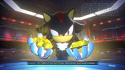 Shadow mit zwei gelben Chaos Emeralds