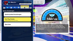 Fair Play: Das Barometer der Fair-Play-Punkte steht auf 100 von 100