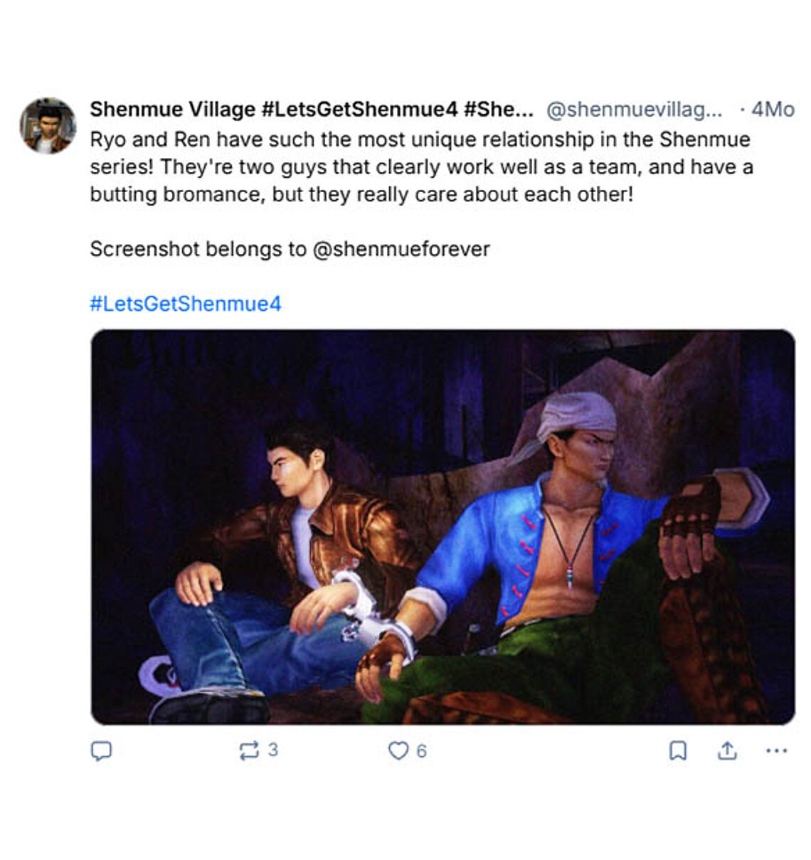 Ryu und Ren in Handschellen - die Szene aus Shenmue II