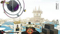 Ein Überblick über die gesamte weiße Welt mit Türmen und mehr