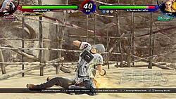 Jean mit einem Mega Drive auf dem Rücken kämpft gegen Lei-Fei den Shaolin