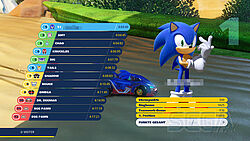 12 Fahrer in der Endwertung: Sonic gewinnt, seine Partner sind Platz 4 und 6