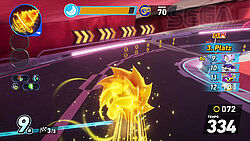 Wisp-Item: Der Fahrer als gelber Bohrer rauscht automatisch nach vorn