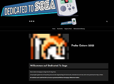 Home-Seite: Das ist deine Homepage von Sega Fans für Sega Fans. Die News zeigt Frohe Ostern 2025.