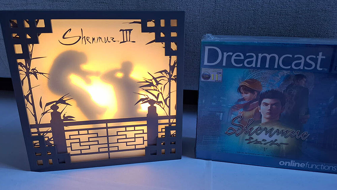 Shenmue 3 Licht-Diorama: Silhouette mit Ryo