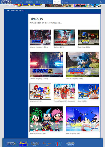 SONIC Club: Teaser-Auswahl zu Filmen und Serien