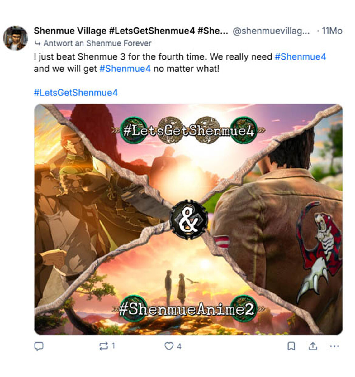 Lets Get Shenmue 4 und Shenmue Anime 2 Zusammenschnitt