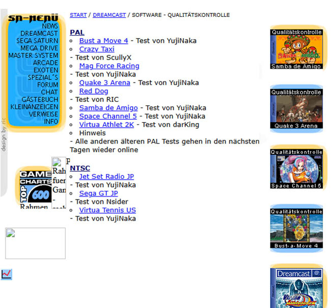 Qualitätskontrolle: 11 Dreamcast-Testberichte