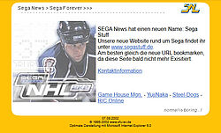 August 2002: SEGA News habe mit Sega Stuff einen neuen Namen, Webseite unter segastuff.de