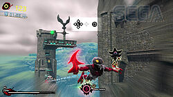 Shadow im Kampf gegen einen Gegner in der Luft, die Aktion verwischt das Bild um das Geschehen herum für mehr Speed und Action