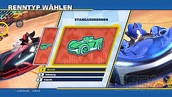 Renntyp wählen: Teamrennen oder Standardrennen