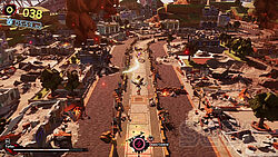 Shadow in Sonic Forces: zerstörte Wohnhäuser überall