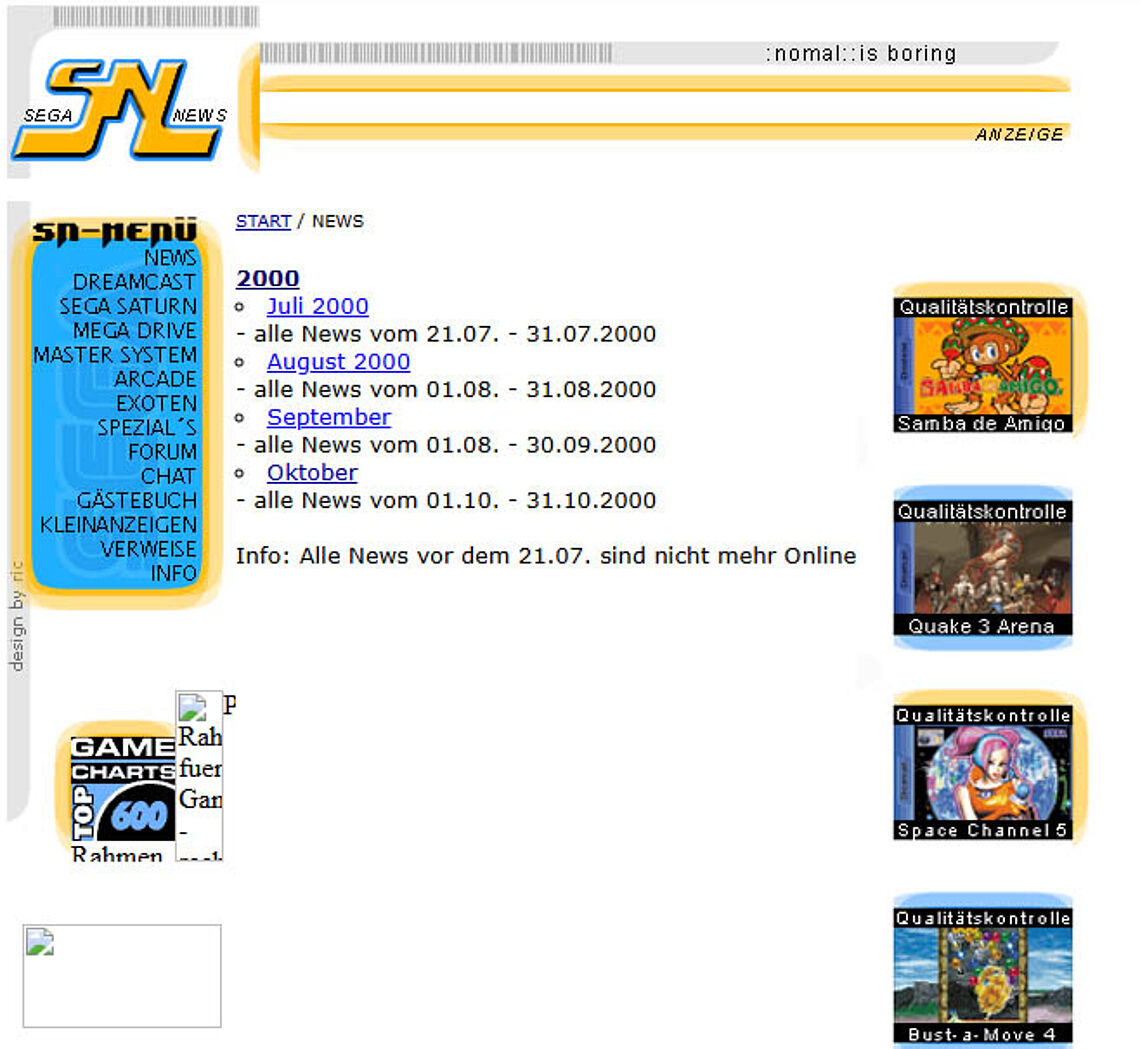 News-Archiv für Juli bis Oktober 2000, News vor 21.07.2000 nicht mehr online