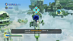 Freestyle Tricks kann nur Sonic in der Luft ausführen