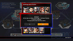 Start der World Stage: Charakterwahl