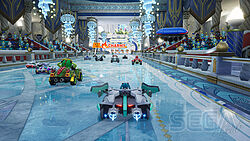 Startlinie: Miku Hatsune und ihr Rivale Charmy 