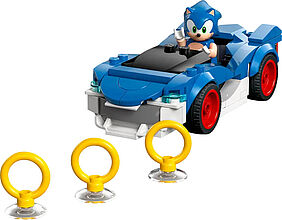 Sonic the Hedgehog im blauen LEGO-Flitzer