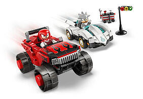 Knuckles im Monstertruck, Silver in seinem CrossWorlds-Racer
