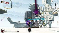 Shadow vor dem Space Colony Ark Aufbau im weißen Raum