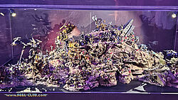 Die Warhammer -40,000-Miniatur im Glaskasten