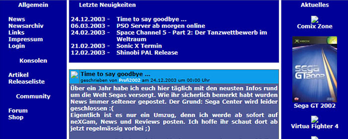 Teaser SEGA-Center