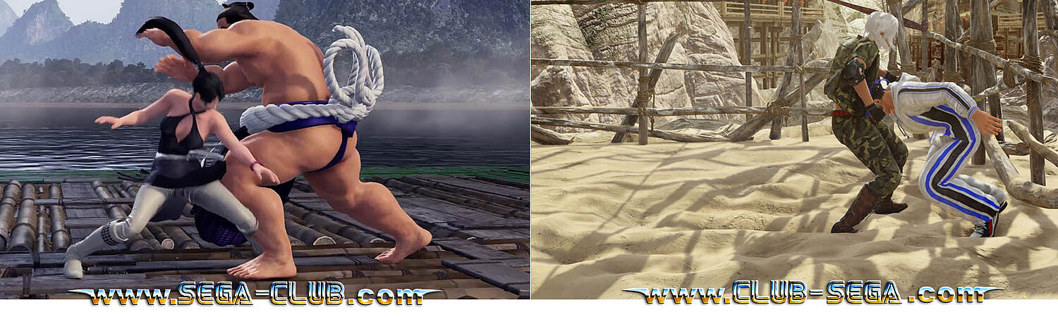 Doppelbild: links steht Sarah Taka-Arashi gegenüber, rechts dafür Vanessa gegen Akira