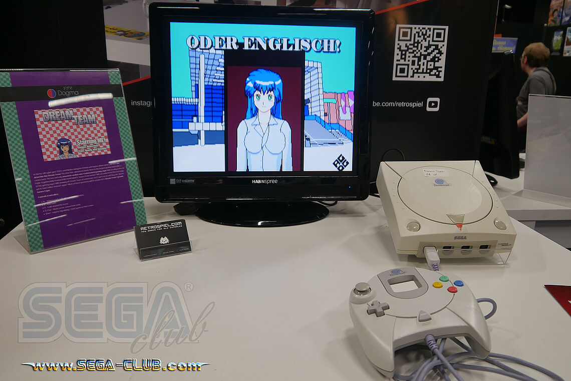 Dreamcast mit dem Spiel Dream Team