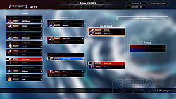 Turnierübersicht mit allen Spielern: von 16 Kämpfern stehen 4 im Halbfinale