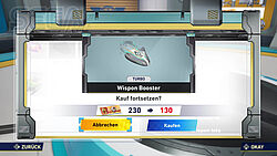 Eintausch von 100 Tickets für den Wispon Booster - ein vorderer Teil eines Extreme Gears im Shop