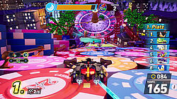 Shadow in der Casino-Welt mit Roulette, grünen Pflanzen und riesigen Chips als Rennfläche