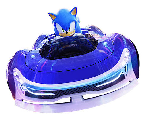 Sonic in seinem blauen Racer