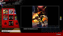 Shadows Sammlung: Cover Arts wie vom Shadow the Hedgehog Solo-Spiel aus 2005