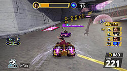 Ichiban fährt online mit, vor ihm ist noch Shadow the Hedgehog