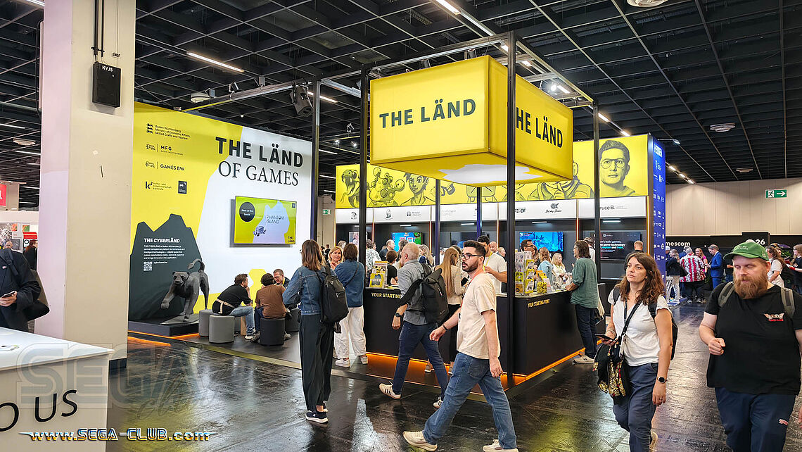 The Länd of Games in gelb-weißem Design intern